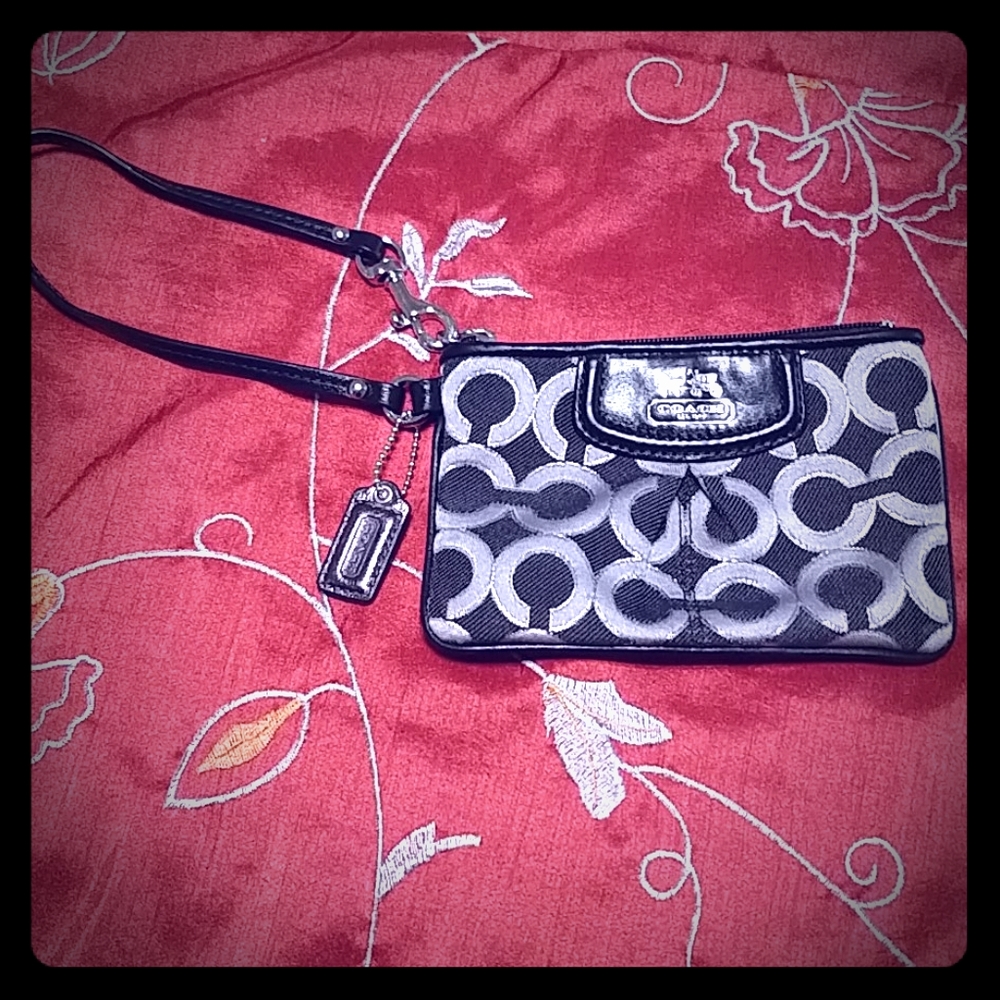 Blue Coach Wristlet